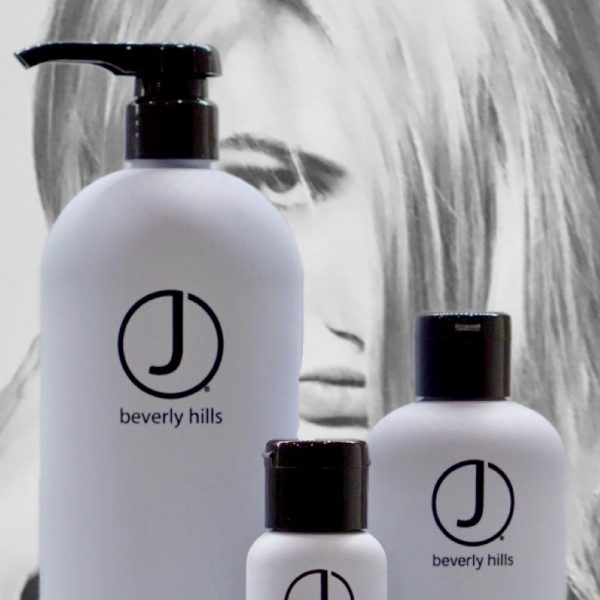 J beverly hills shampoo with model in background